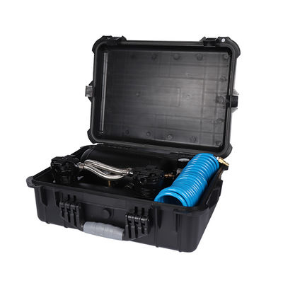 Doppelzylinderkompressor Doppelkopf-Luftfederung Kompressor-Kit mit Luftbehälter für Auto-Reifen Aufblasen schwere Aufgabe