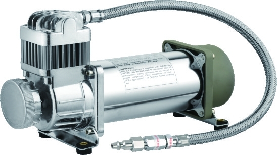 Ein guter Preis. Silbernes Stahldes Luftbrücke-Suspendierungs-Kompressor-System-IP67 feuchtigkeitsbeständiges für Auto Online