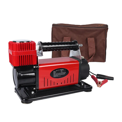 Schwermetall DC12V Auto-Luftkompressor mit Druckmessgerät Auto-Reifen Luft aufblaser Einzylinder-Luftkompressor