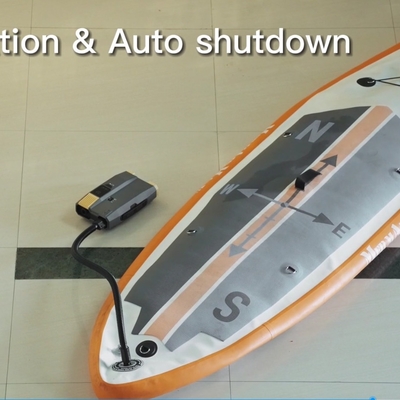 Schnellste SUP Elektropumpe 12V und AC Stromleitung Aufblasen Aufblasen wie ein Hai bis zu 20psi mit automatischem Digitalbildschirm