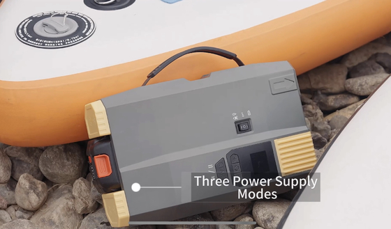 12v Paddle Board Pumpe mit wiederaufladbarer Batterie und Wechselstromleitung 110-220v für aufblasbare Werkzeuge bis 20 PSI