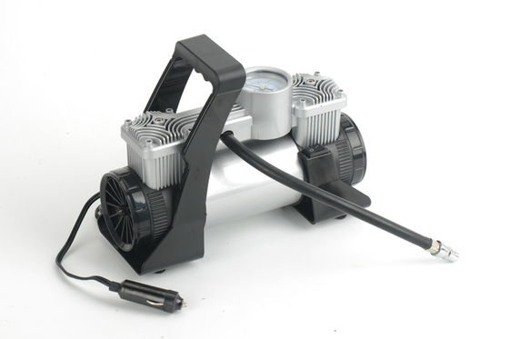 Silberner/hinterer Hochleistungsluftkompressor des Metall12v mit Tasche kein Licht