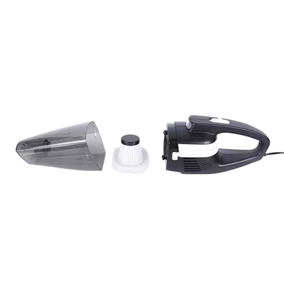 DC12V Handstaubsauger mit Zigarettenanzünder LED-Lampe Kunststoff Schwarz
