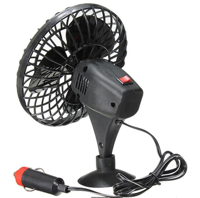 Schwarzer Kunststoff Mini-Auto-Ventilator DC 12V Kühl-Auto-Ventilator mit Zigarette anzünden