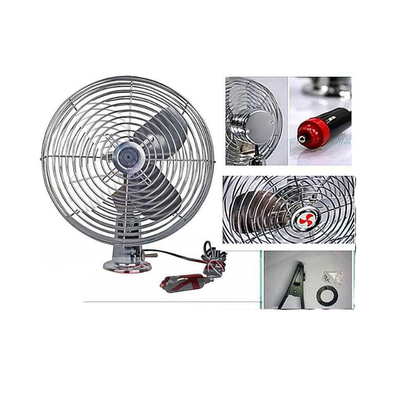 Silberne Farbauto-Heizkörper-elektrische Ventilator-voller Sicherheits-Metallschutz