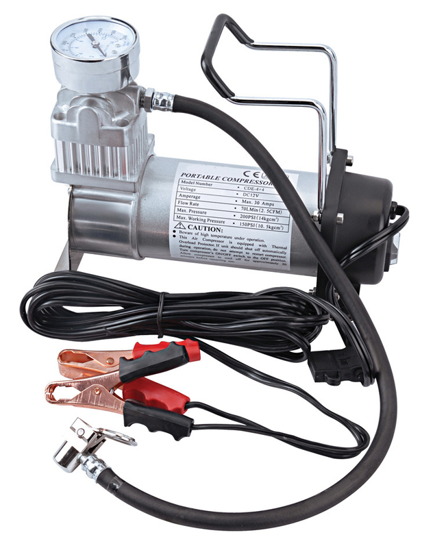 Portable Einzylinder Offroad DC12V Metall-Heavy-Duty-Luftkompressor mit Messgerät