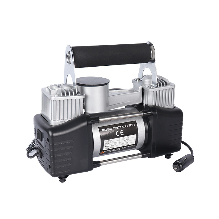 Zwei Zylinder Metallluftkompressor mit Handtasche Hochdruckluftkompressor DC 12V
