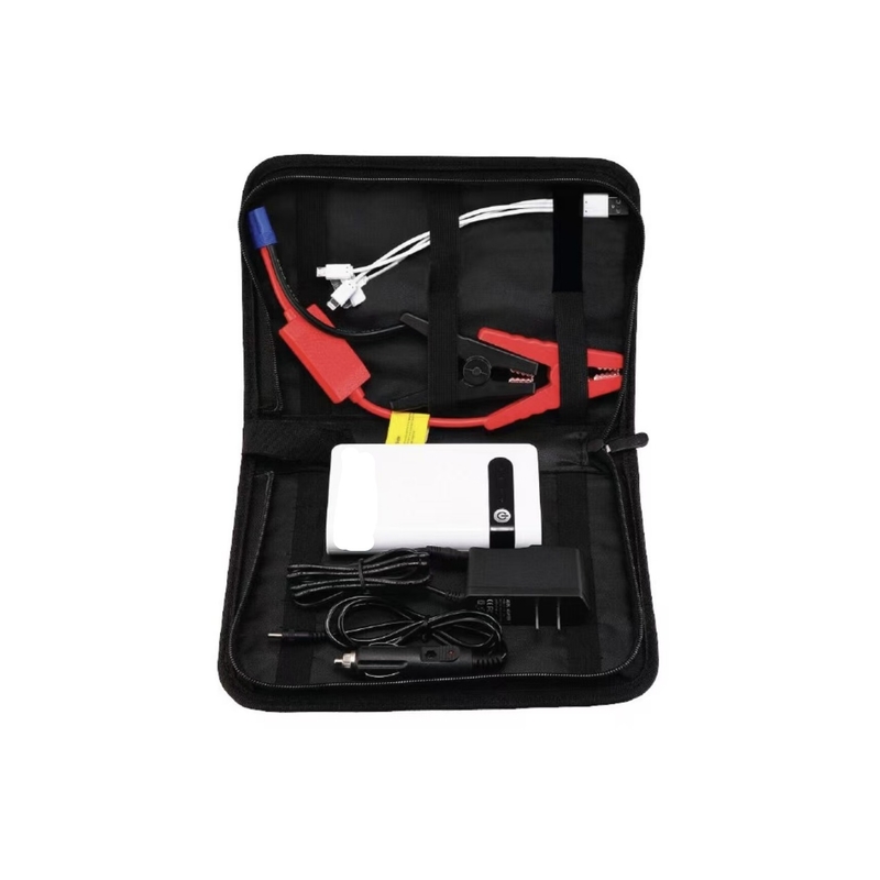 Vielseitiger tragbarer 12V-Starthilfe mit LED-Taschenlampe und Reifendrucküberwachung, Einzelzylinder-Design