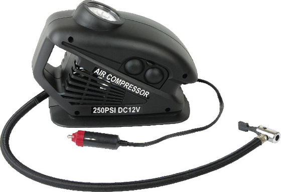 Ein guter Preis. Portierbares Plastikschwarzes mit Hand-DC12V-Auto-Luft Comressor für alle Fahrzeugtypen Online