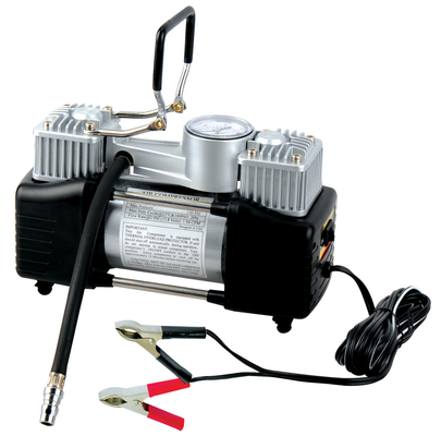 Ein guter Preis. Doppelzylinder-Metall-Automobilluftkompressor DC12Volt mit Druckmessgerät Online