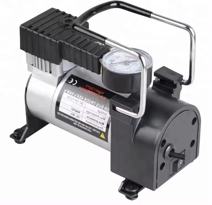 Portable Hochdruck-Metall-Auto-Luftkompressor mit Uhr und Stofftasche
