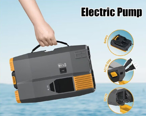 12 Volt elektrische Sup-Pumpe mit Batterie und AC110V-220V Langzeit 20psi mit Bildschirm