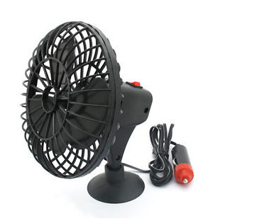 Ein guter Preis. Tragbarer 4 Zoll Mini Black Plactic Vehicle Coolings-Fan-DCs 12v mit Aufnahme Online