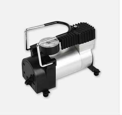 Ein guter Preis. portierbarer Luftkompressor des Metall12v für die Auto-Schwarz-silberne Farbe einzylindrig Online